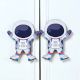 Handcrafted Astronaut Cupboard Handles Acacia Wood Set